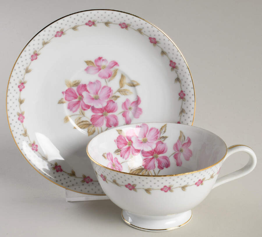 Elaine Footed Cup & Saucer Set by Noritake-1