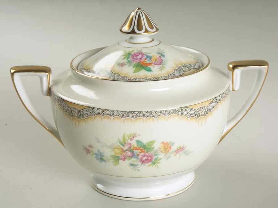 Elaine Sugar Bowl & Lid by Noritake-1