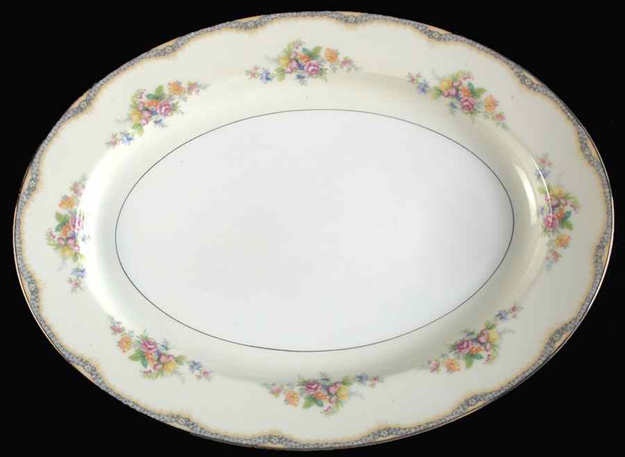 Elaine 16" Oval Serving Platter by Noritake-1
