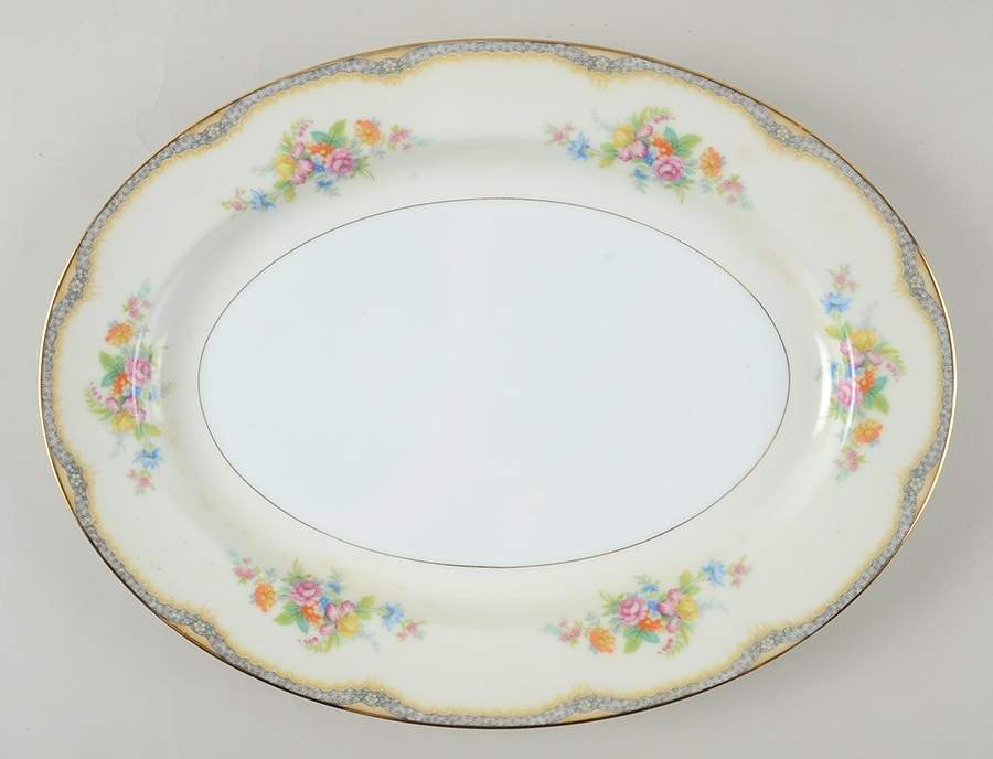 Elaine 13" Oval Serving Platter by Noritake-1