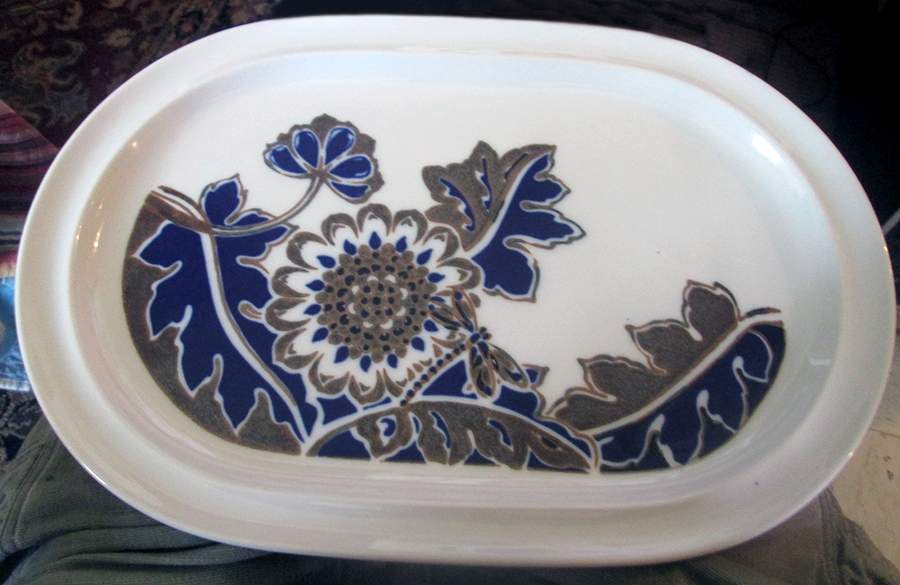 Elation 14" Oval Serving Platter by Noritake-1