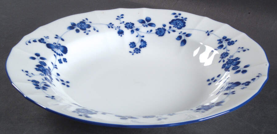 Elegance In Blue Rim Soup Bowl by Noritake-1
