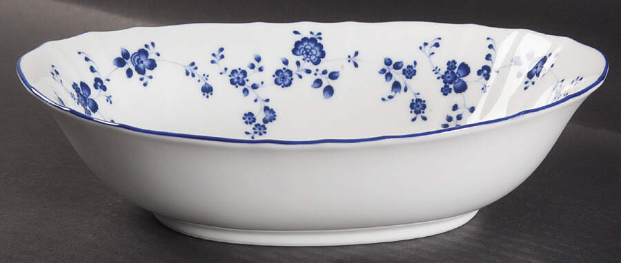 Elegance In Blue 10" Oval Vegetable Bowl by Noritake-1