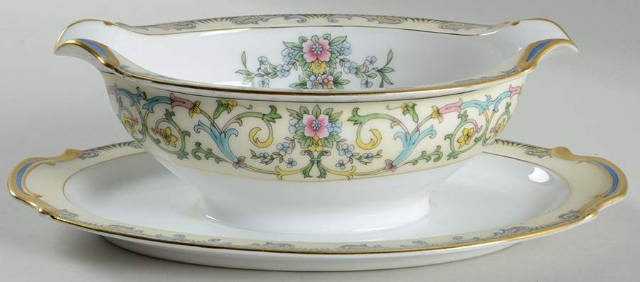 El Dorado Gravy Boat with Attached Underplate by Noritake-1
