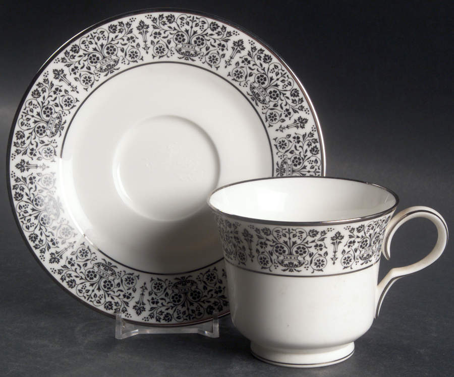 Elegante Footed Cup & Saucer Set by Noritake-1