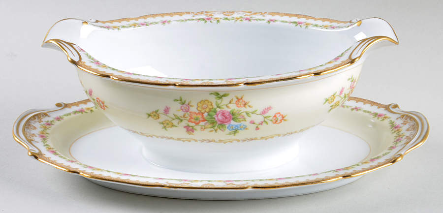 Elena Gravy Boat with Attached Underplate by Noritake-1