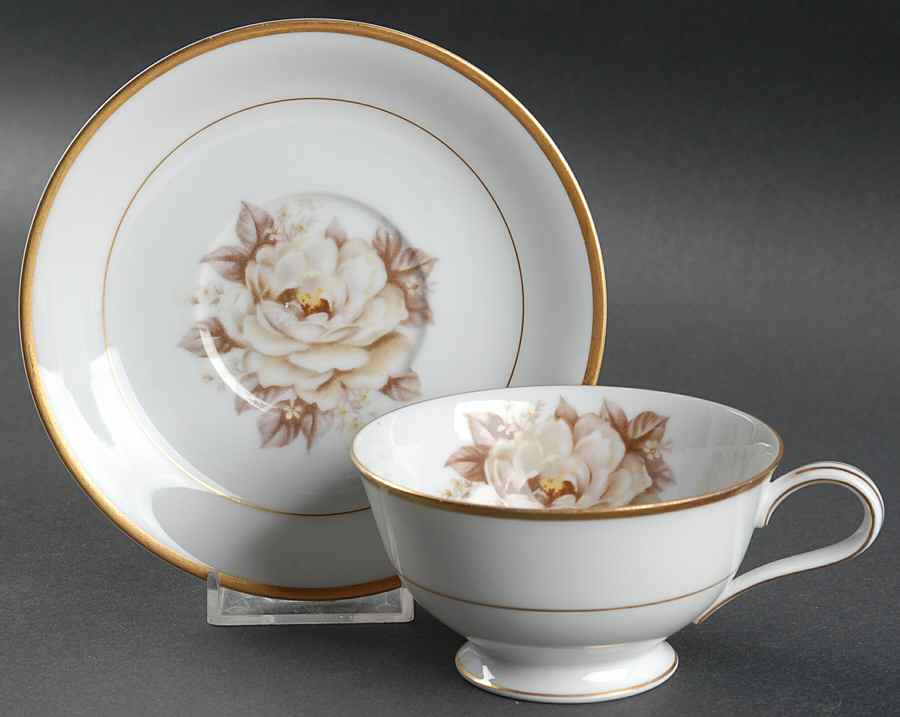 Elizabeth Footed Cup & Saucer Set by Noritake-1