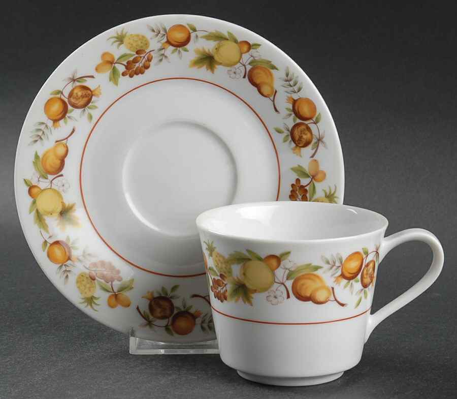 Elloree Flat Cup & Saucer Set by Noritake-1