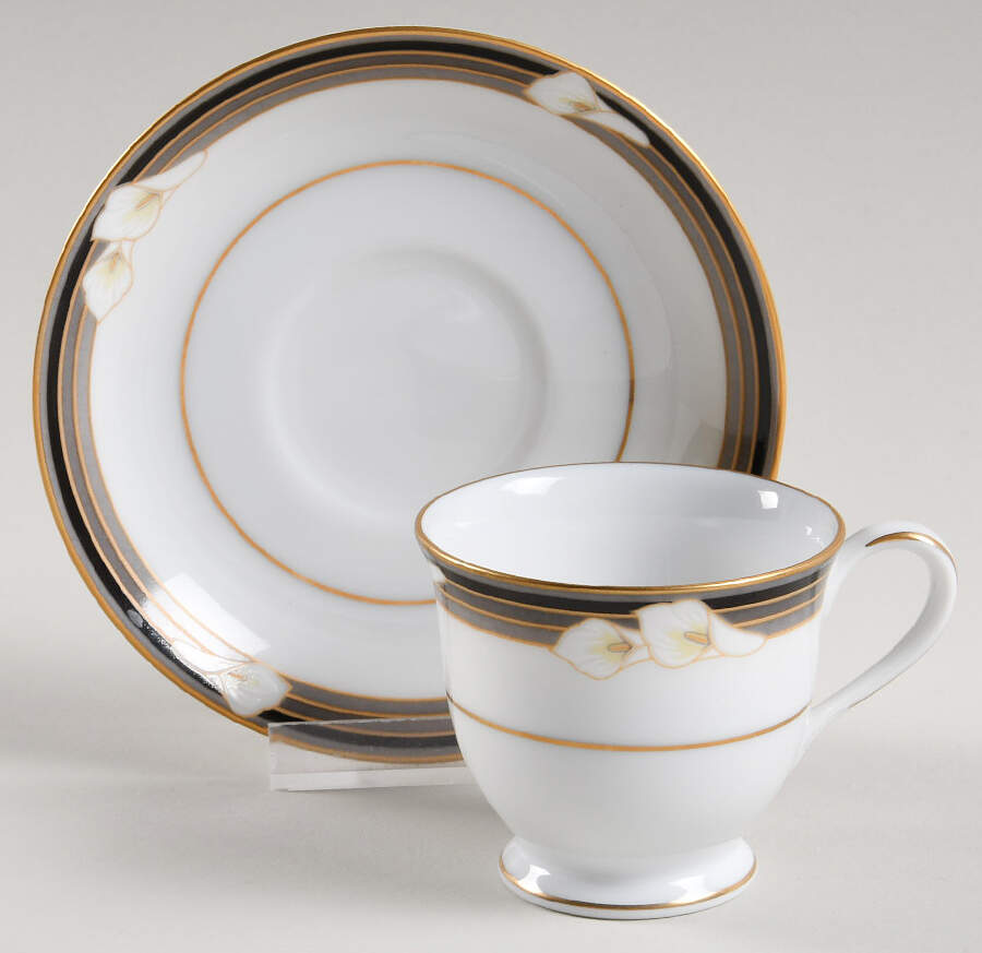 Ellington Footed Demitasse Cup & Saucer Set by Noritake-1