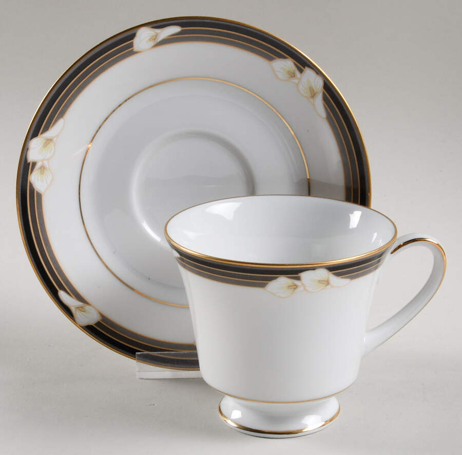 Ellington Footed Cup & Saucer Set by Noritake-1