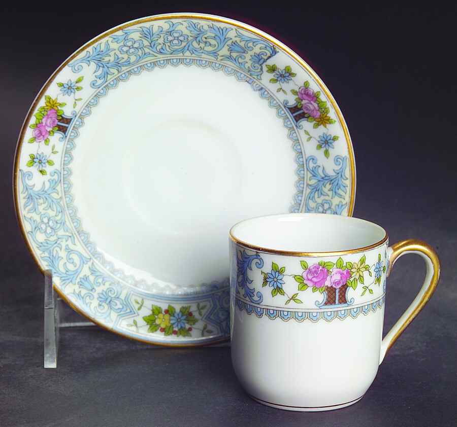 Ellrose Flat Demitasse Cup & Saucer Set by Noritake-1