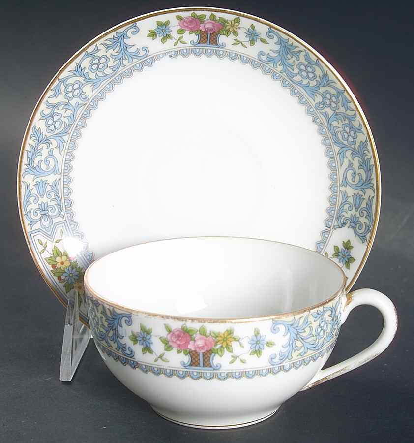 Ellrose Flat Cup & Saucer Set by Noritake-1