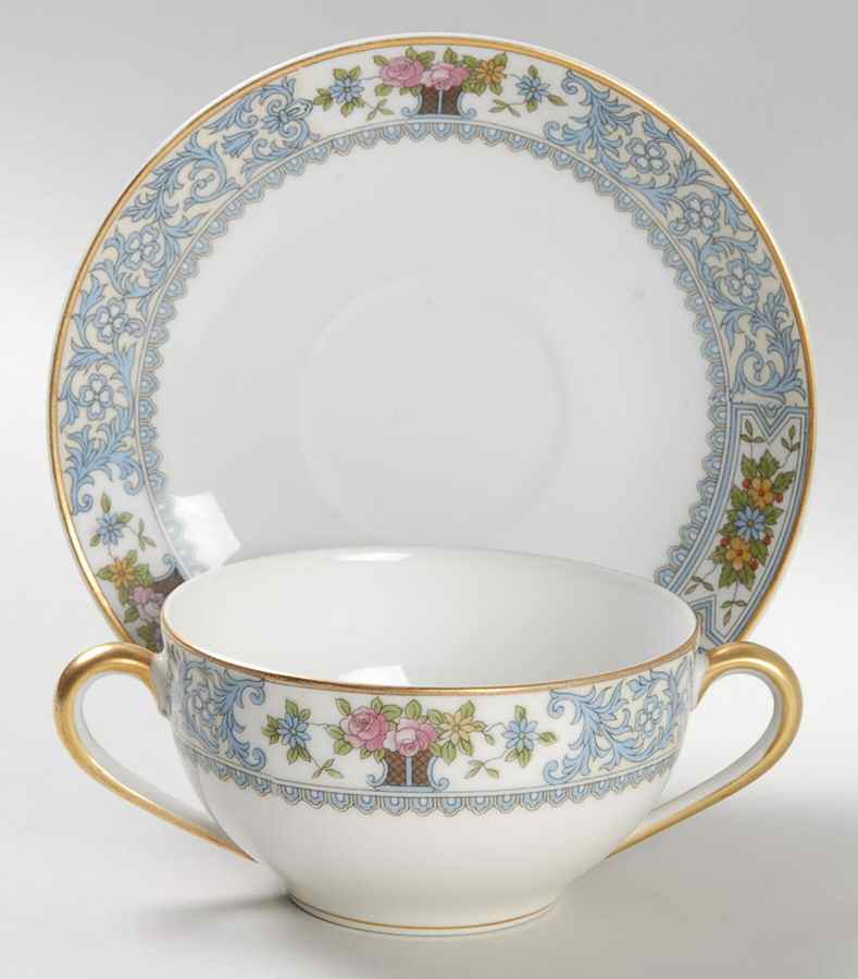 Ellrose Flat Bouillon Cup & Saucer by Noritake-1