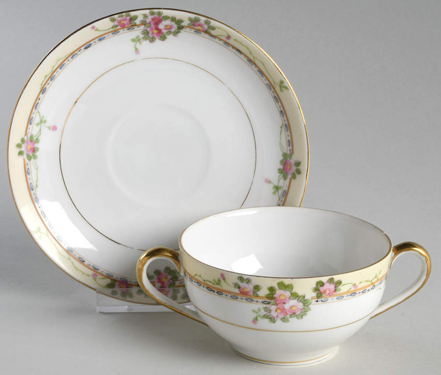 Ellwood Flat Bouillon Cup & Saucer by Noritake-1