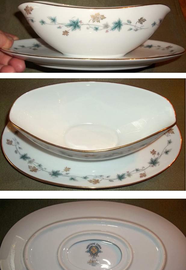 Elmdale Gravy Boat with Attached Underplate by Noritake-1
