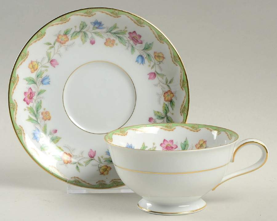 Elmhurst Footed Cup & Saucer Set by Noritake-1