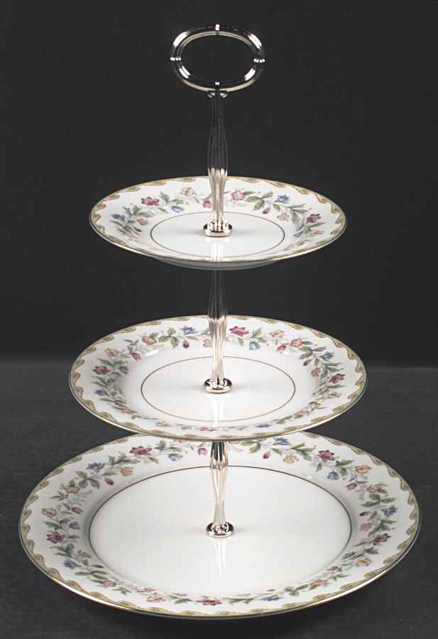 Elmhurst 13 7/8"-14 1/4" 3-Tiered Serving Tray(DP,SP,BB) HC by Noritake-1