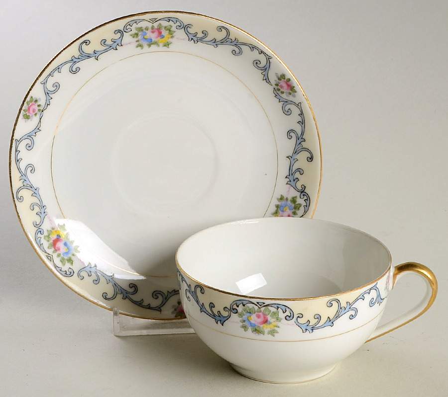 Elmwood Flat Cup & Saucer Set by Noritake-1