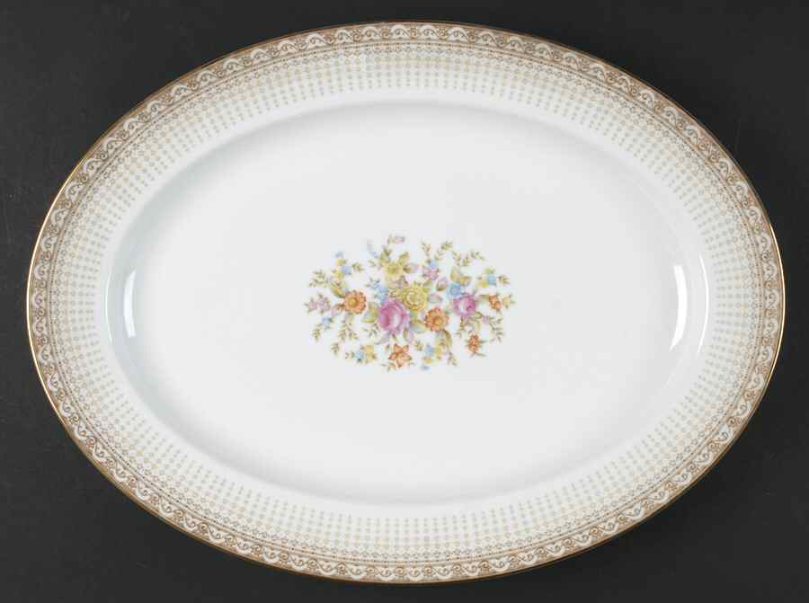 Eloise (618) 16" Oval Serving Platter by Noritake-1