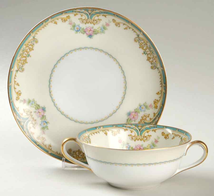 Elroy (Smooth Edge) Flat Cream Soup Bowl & Saucer Set by Noritake-1