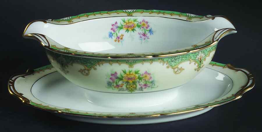 Eltovar Gravy Boat with Attached Underplate by Noritake-1