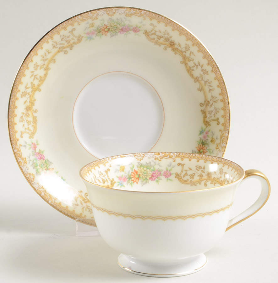 Elvira Footed Cup & Saucer Set by Noritake-1