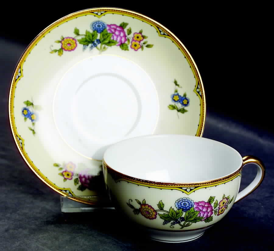 Elysian Flat Cup & Saucer Set by Noritake-1