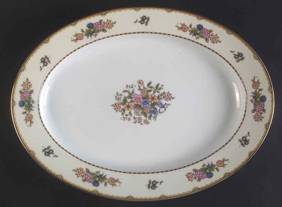 Elysian 16" Oval Serving Platter by Noritake-1