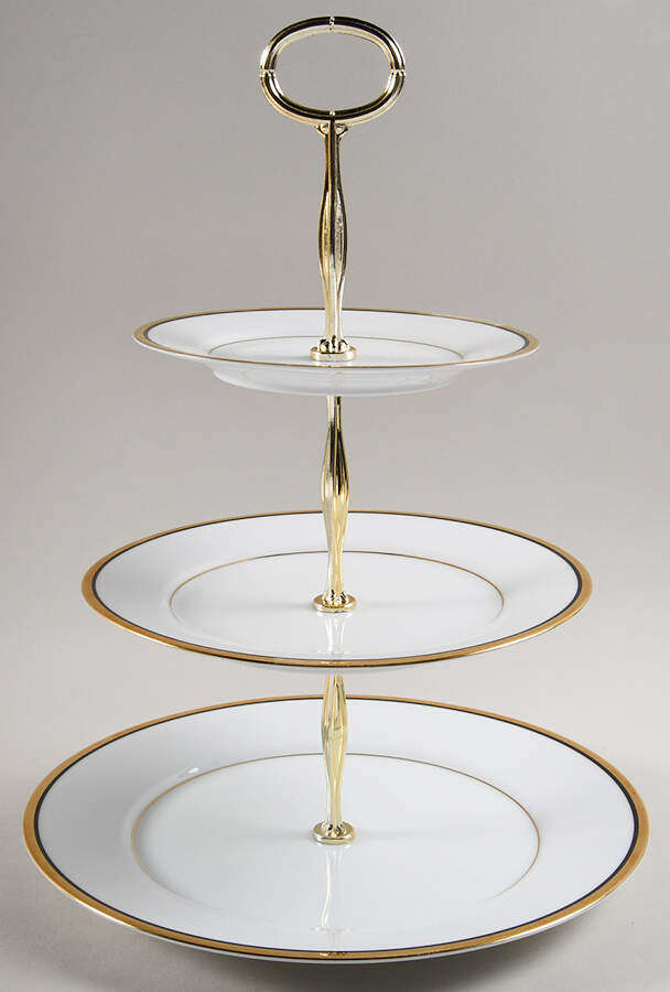 Elysee 13 7/8"-14 1/4" 3-Tiered Serving Tray(DP,SP,BB) HC by Noritake-1