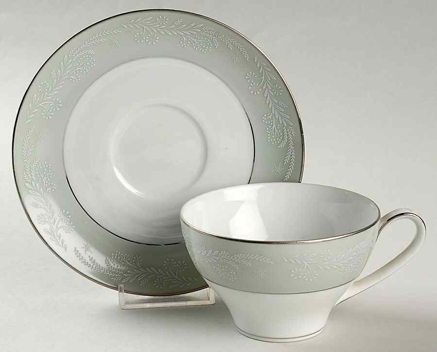 Embassy Flat Cup & Saucer Set by Noritake-1