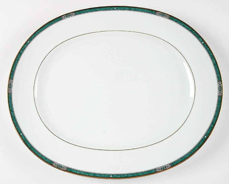 Emerald Crest 15" Oval Serving Platter by Noritake-1
