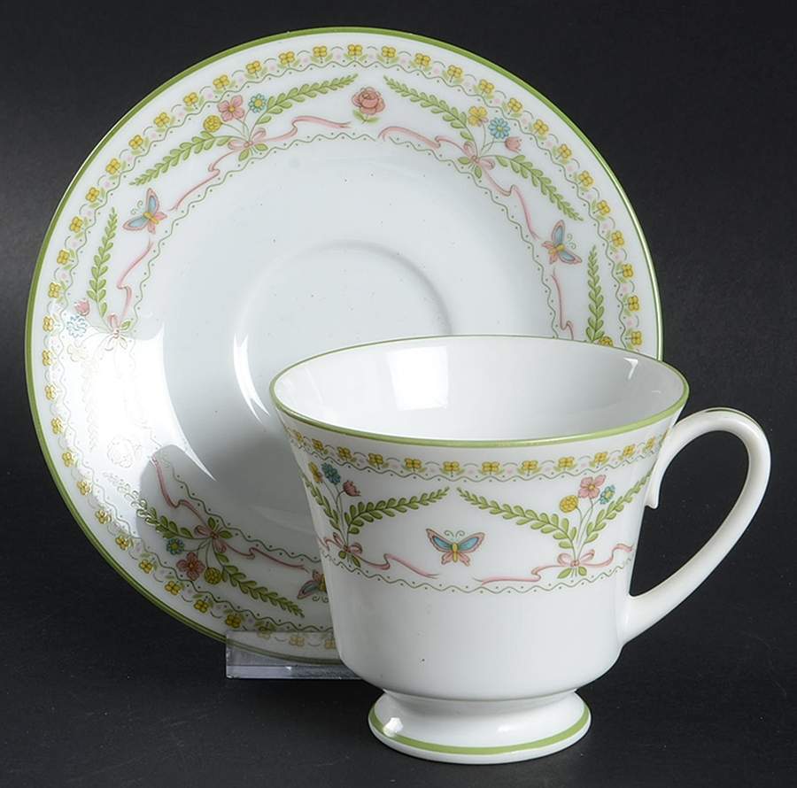 Empire Footed Cup & Saucer Set by Noritake-1