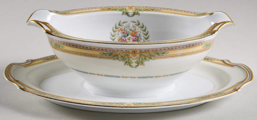 Empire Gravy Boat with Attached Underplate by Noritake-1