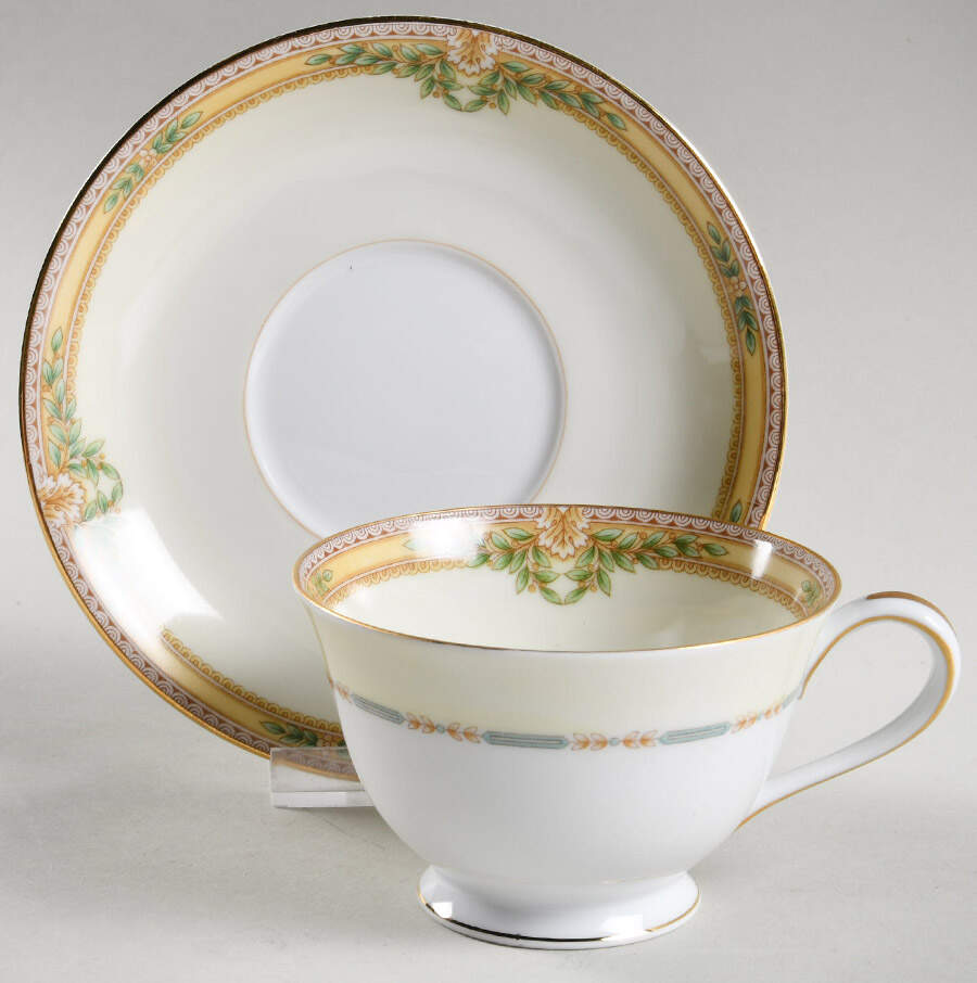 Empire Footed Cup & Saucer Set by Noritake-1
