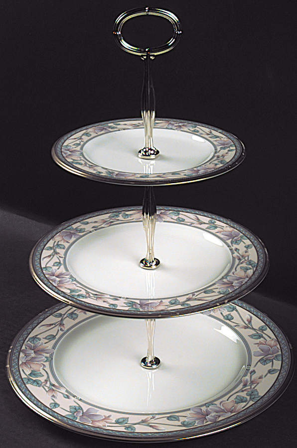 Embassy Suite 13 7/8"-14 1/4" 3-Tiered Serving Tray(DP,SP,BB) HC by Noritake-1