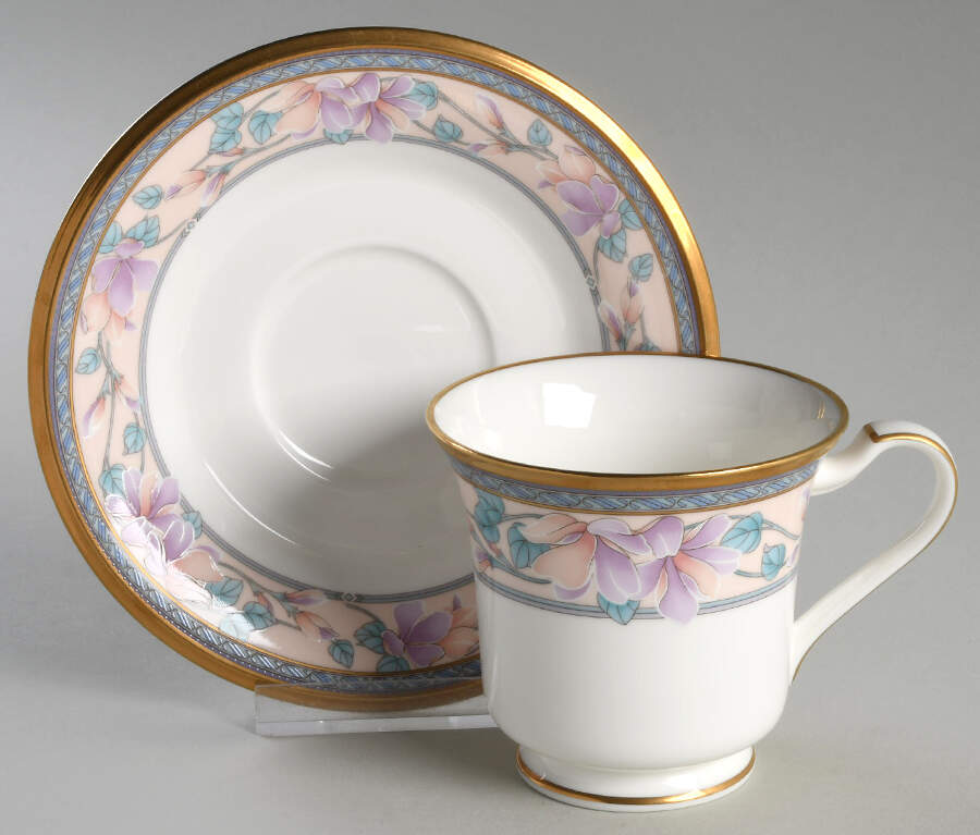 Embassy Suite Footed Cup & Saucer Set by Noritake-1