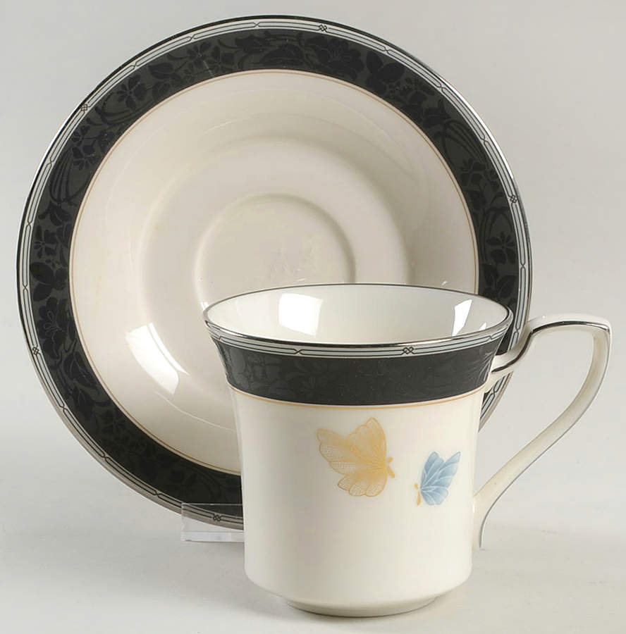 Enchanteur Flat Cup & Saucer Set by Noritake-1