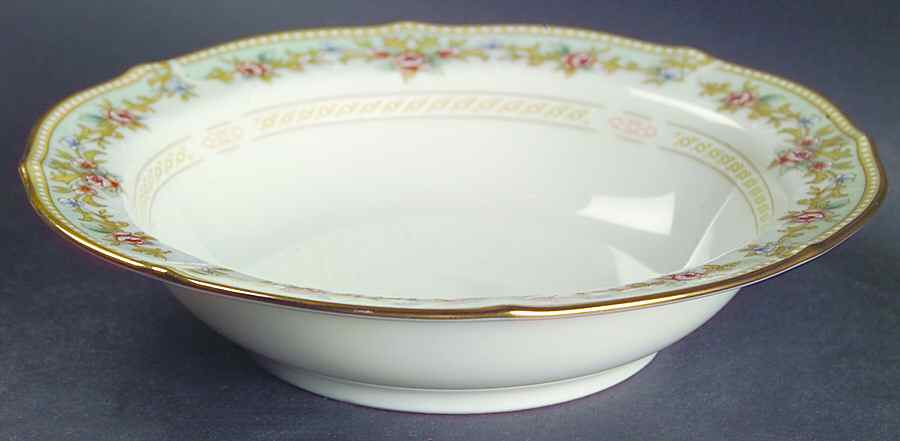 English Flowers Rim Fruit/Dessert (Sauce) Bowl by Noritake-1