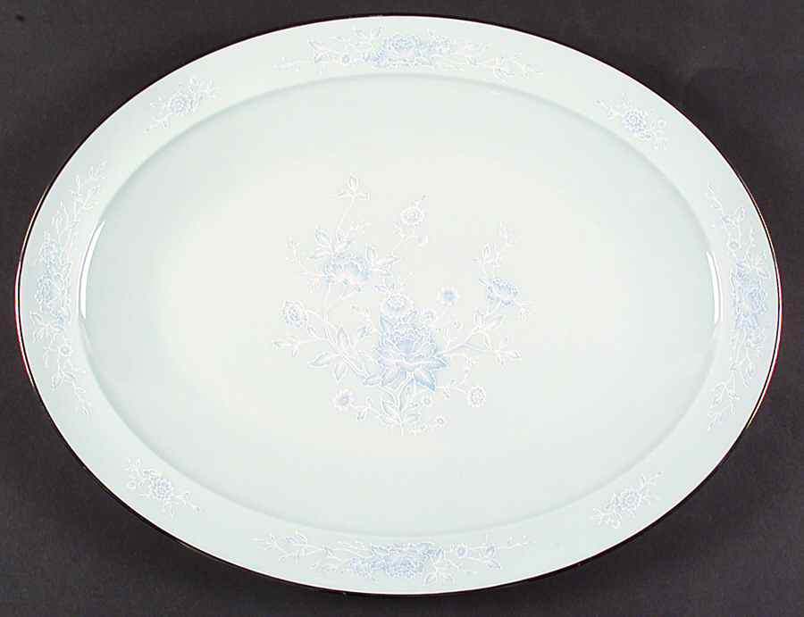 Engagement Blue Green 16" Oval Serving Platter by Noritake-1