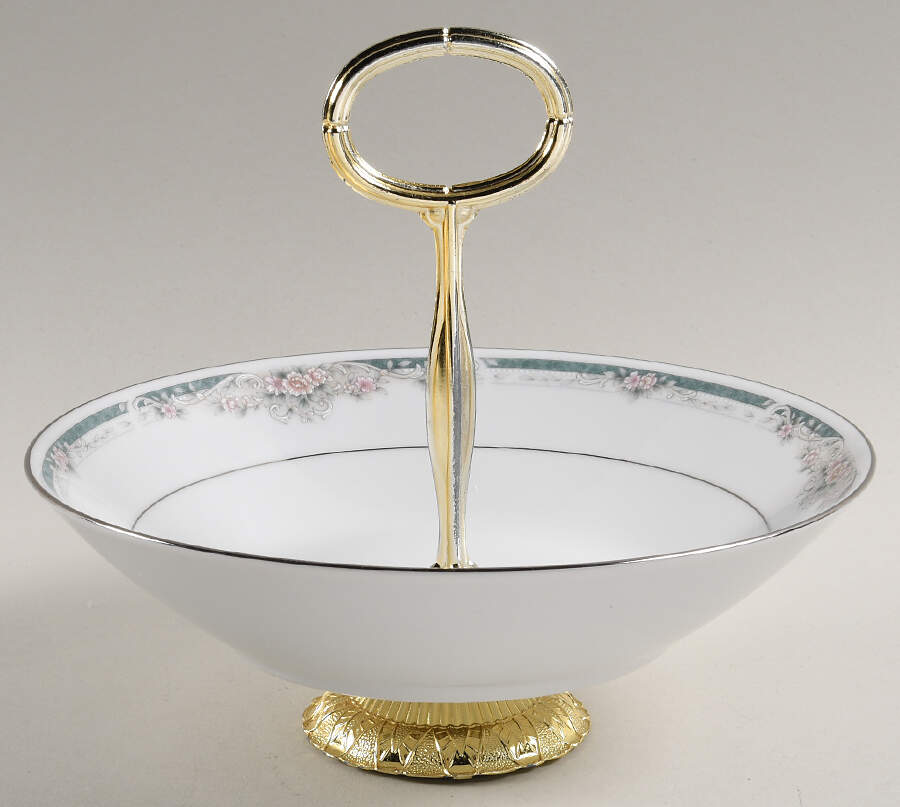 Enhancement 6"-7" Handled Footed Nut Dish HC by Noritake-1