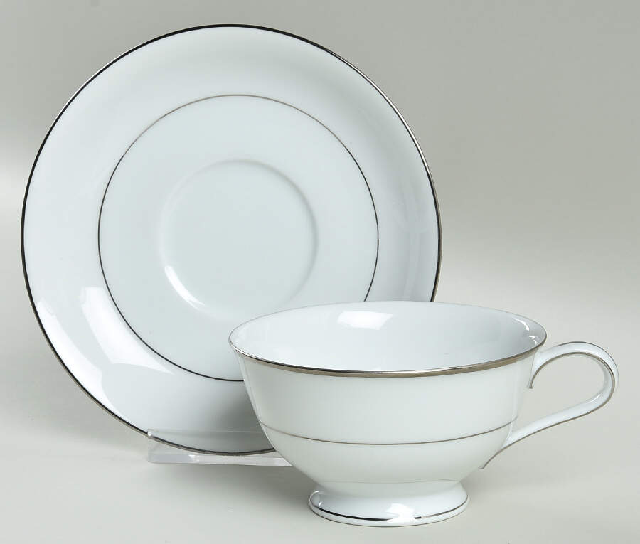 Envoy Footed Cup & Saucer Set by Noritake-1