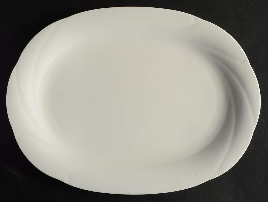 Ensemble White 14" Oval Serving Platter by Noritake-1