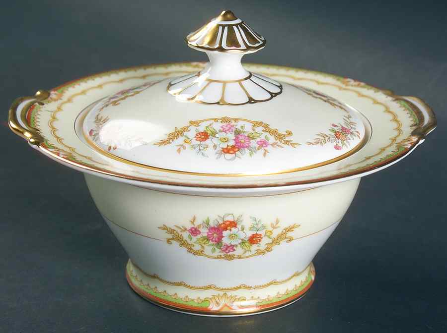 Erinus Sugar Bowl & Lid by Noritake-1