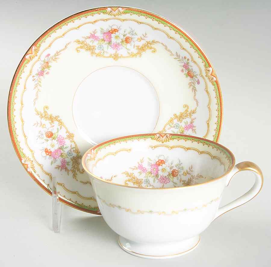 Erinus Footed Cup & Saucer Set by Noritake-1