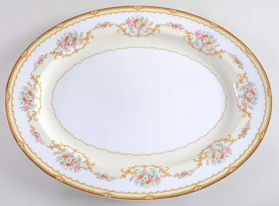 Erinus 16" Oval Serving Platter by Noritake-1