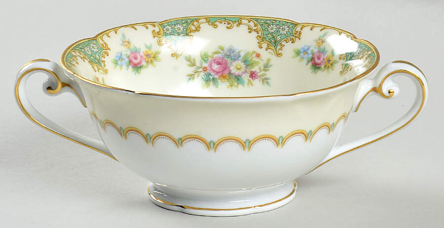 Esmeralda (Older, No #) Footed Cream Soup Bowl by Noritake-1
