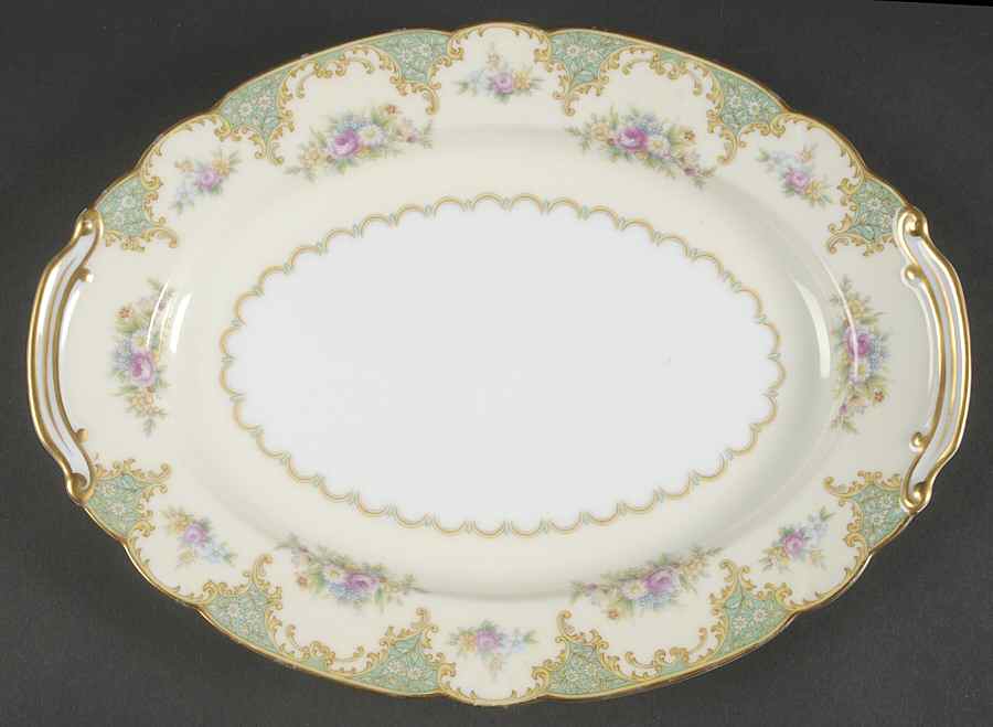 Esmeralda (Older, No #) 11" Oval Serving Platter by Noritake-1