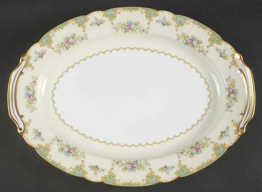 Esmeralda (Older, No #) 16" Oval Serving Platter by Noritake-1