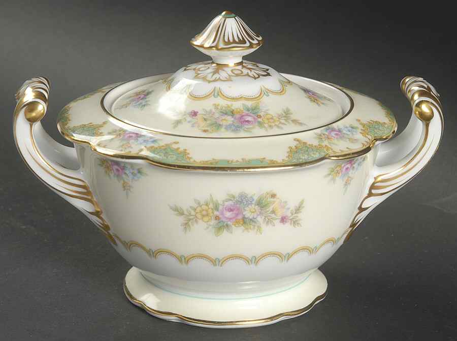 Esmeralda (Older, No #) Sugar Bowl & Lid by Noritake-1