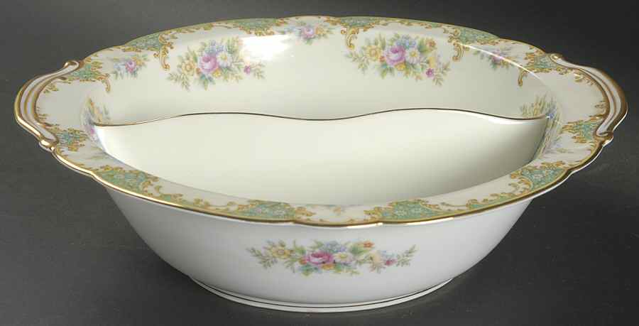 Esmeralda (Older, No #) 10" Round Divided Vegetable Bowl by Noritake-1